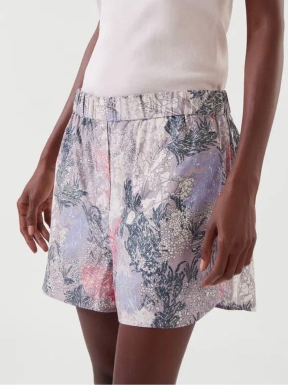 COS Floral Printed Pajama Shorts Size Medium
